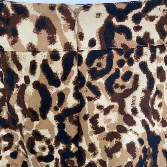 MERONA Animal Leopard Print Fully Lined Slim Pencil Skirt 6 - Picture 10 of 12